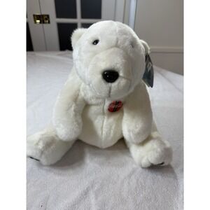 Collectible Coca Cola Bear 1995 12" Plush Stuffed Animal White Polar Vintage NWT